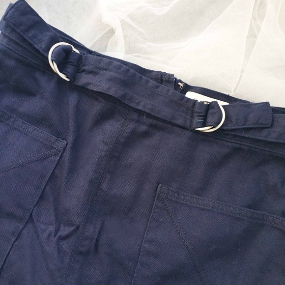 Anthropologie navy blue mini skirt - Picture 2 of 5